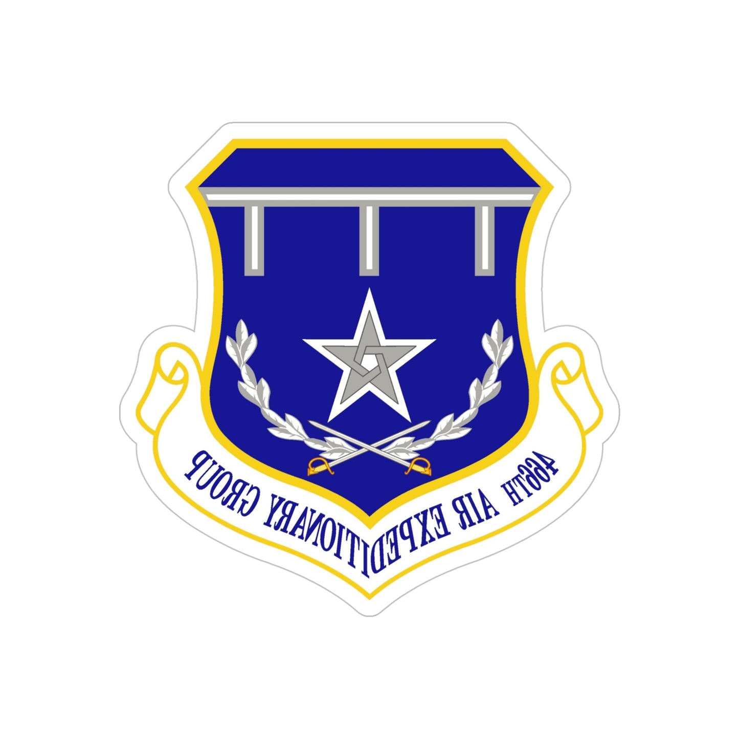 466th Air Expeditionary Group (U.S. Air Force) REVERSE PRINT Transparent STICKER-5" × 5"-The Sticker Space