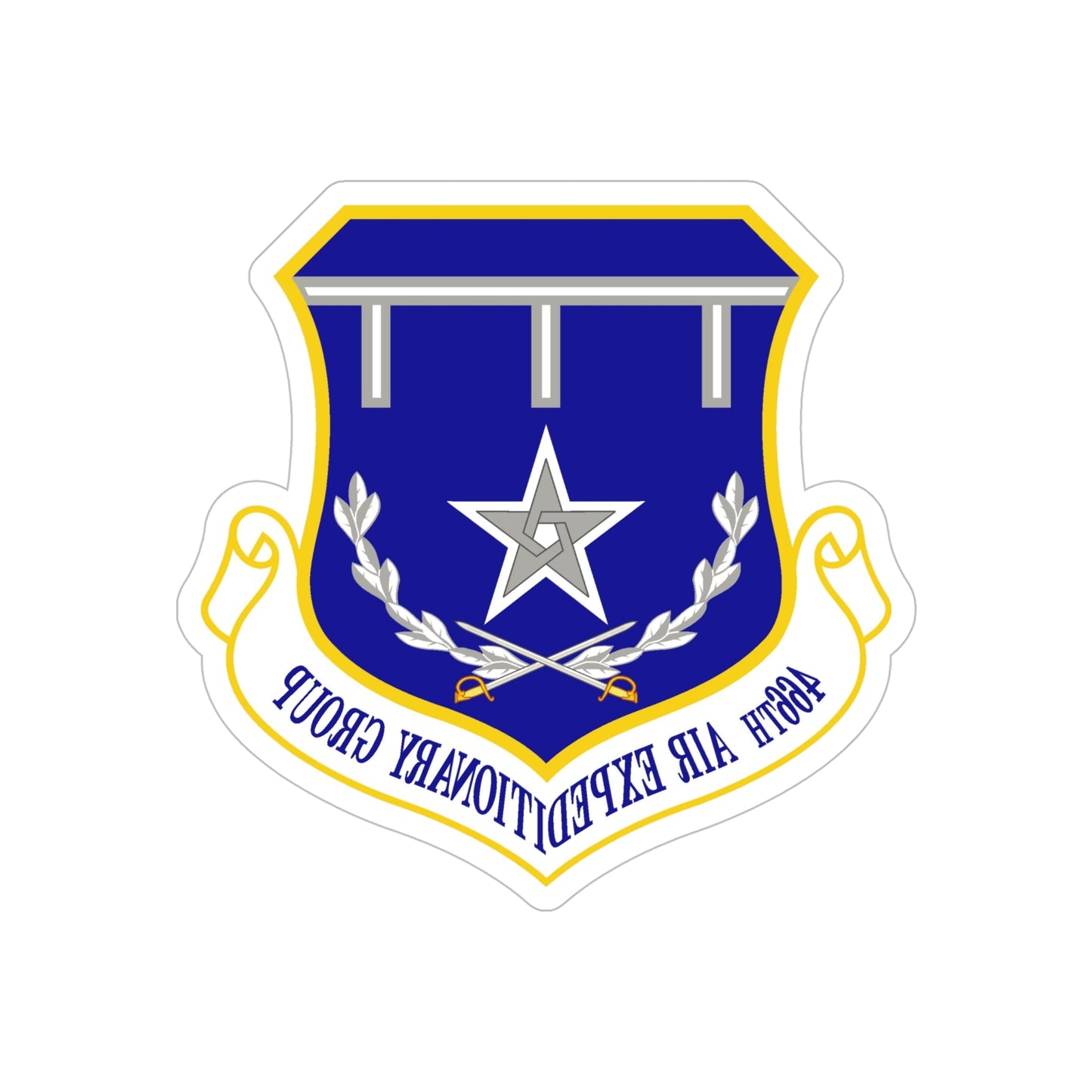 466th Air Expeditionary Group (U.S. Air Force) REVERSE PRINT Transparent STICKER-6" × 6"-The Sticker Space