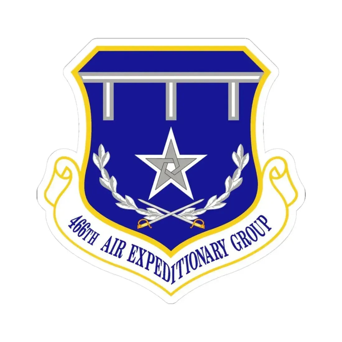 466th Air Expeditionary Group (U.S. Air Force) STICKER Vinyl Kiss-Cut Decal 3 Inch White - The Sticker Space