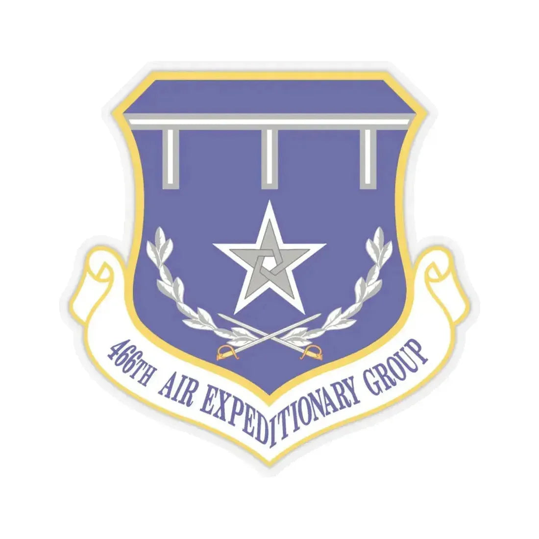 466th Air Expeditionary Group (U.S. Air Force) STICKER Vinyl Kiss-Cut Decal 4 Inch Transparent - The Sticker Space