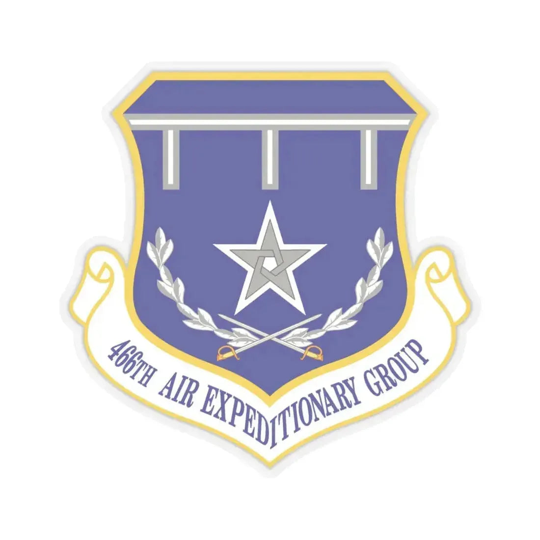 466th Air Expeditionary Group (U.S. Air Force) STICKER Vinyl Kiss-Cut Decal 6 Inch Transparent - The Sticker Space