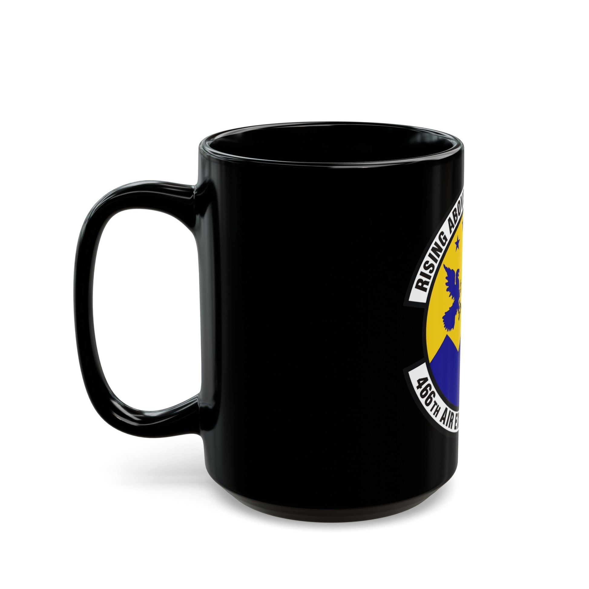 466th Air Expeditionary Squadron (U.S. Air Force) Black Coffee Mug-The Sticker Space