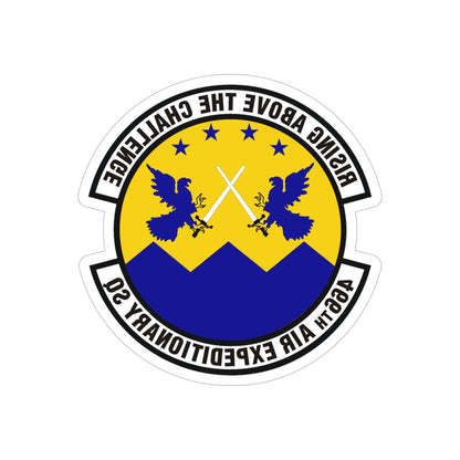 466th Air Expeditionary Squadron (U.S. Air Force) REVERSE PRINT Transparent STICKER-4" × 4"-The Sticker Space