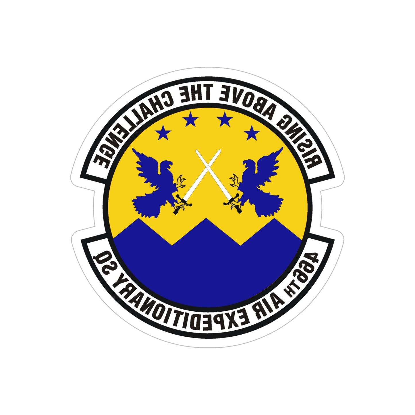 466th Air Expeditionary Squadron (U.S. Air Force) REVERSE PRINT Transparent STICKER-6" × 6"-The Sticker Space