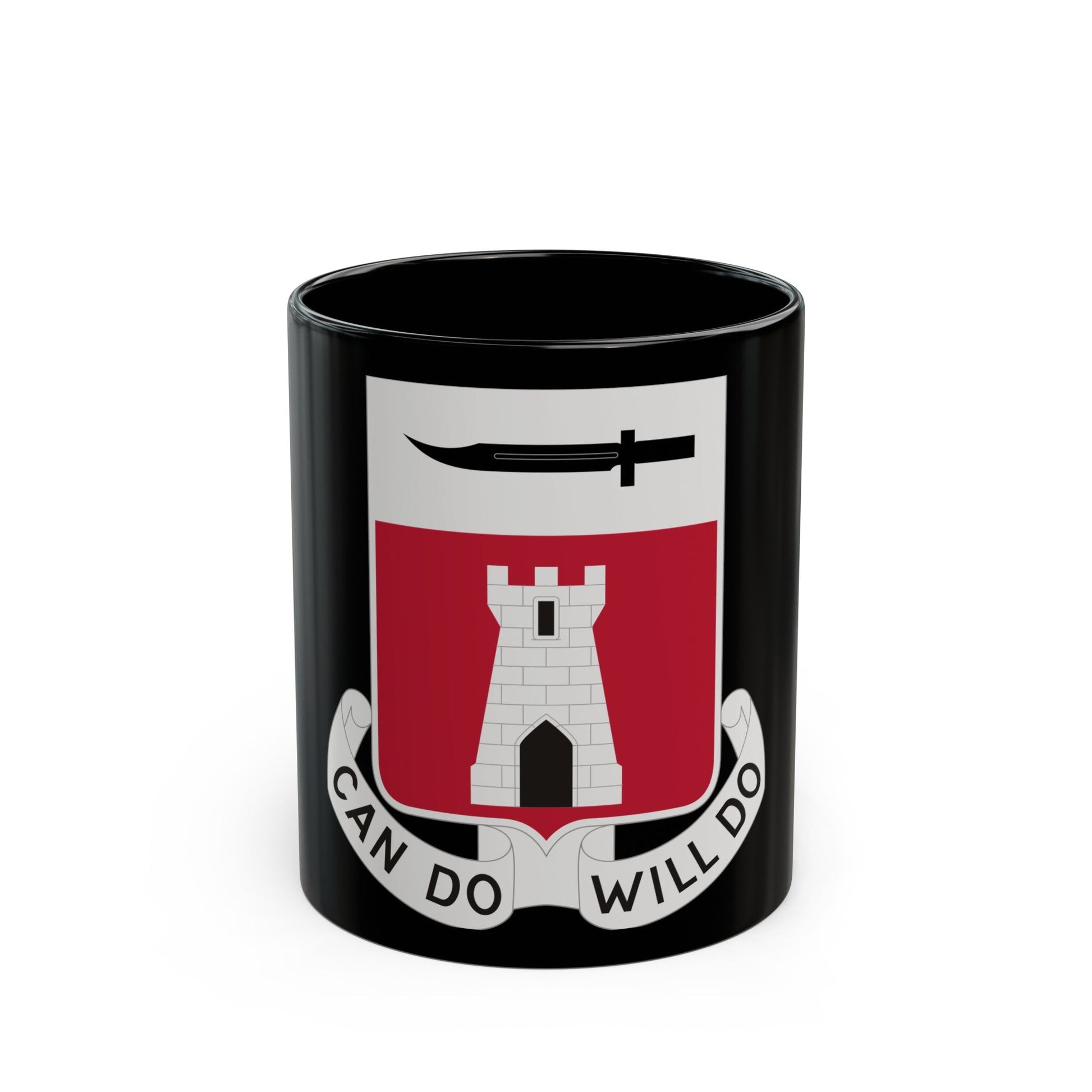 467 Engineer Battalion (U.S. Army) Black Coffee Mug-11oz-The Sticker Space