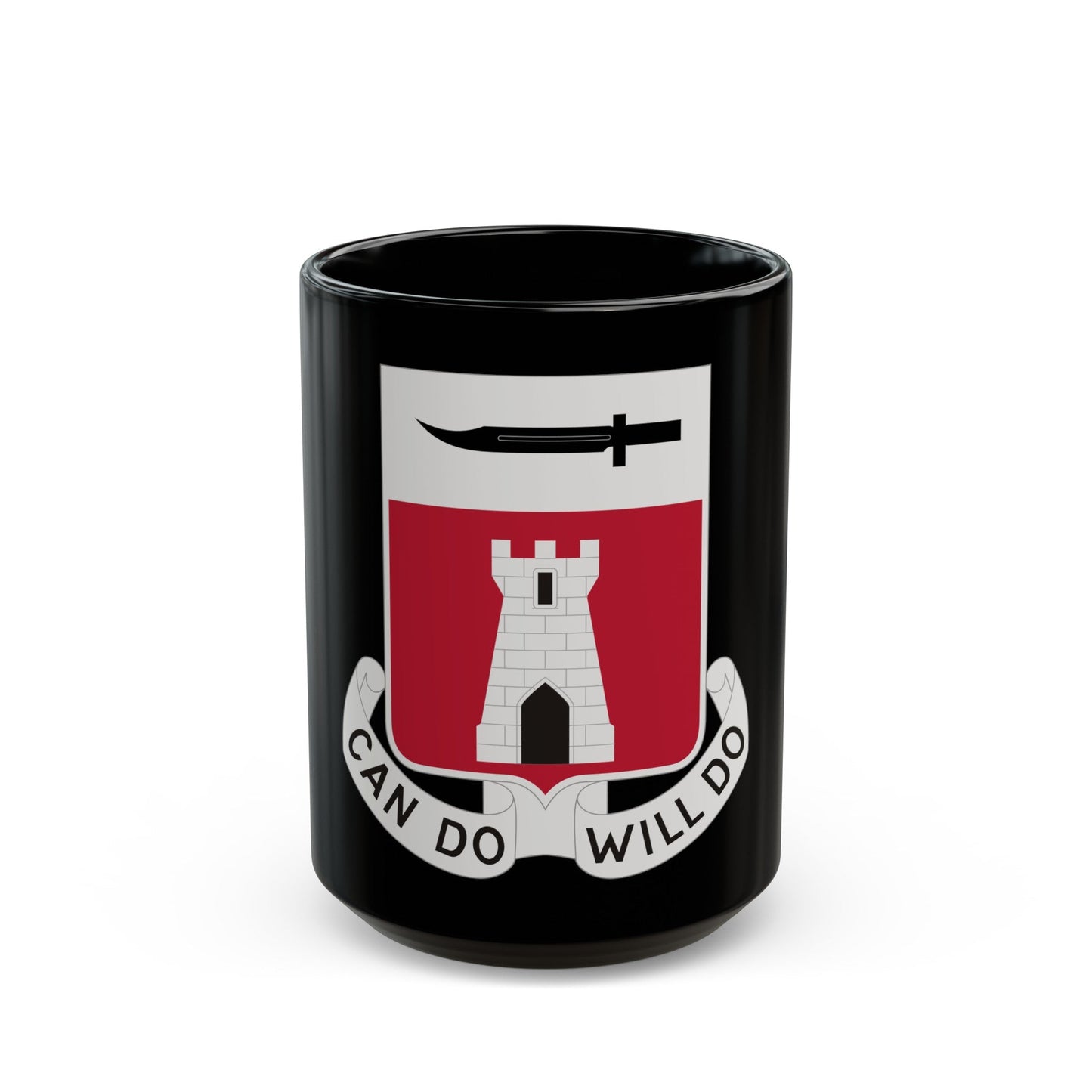 467 Engineer Battalion (U.S. Army) Black Coffee Mug-15oz-The Sticker Space