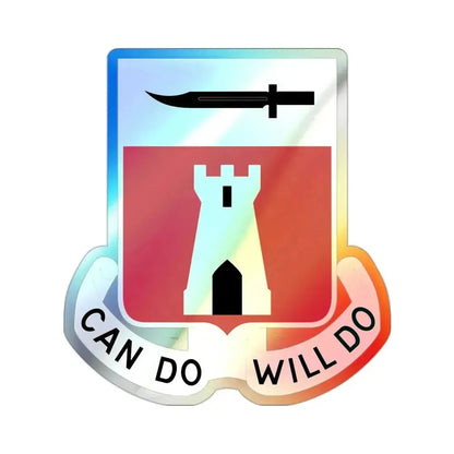 467 Engineer Battalion (U.S. Army) Holographic STICKER Die-Cut Vinyl Decal 2 Inch Holographic - The Sticker Space