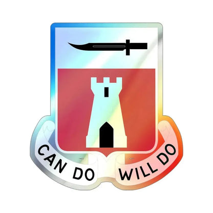 467 Engineer Battalion (U.S. Army) Holographic STICKER Die-Cut Vinyl Decal 5 Inch Holographic - The Sticker Space