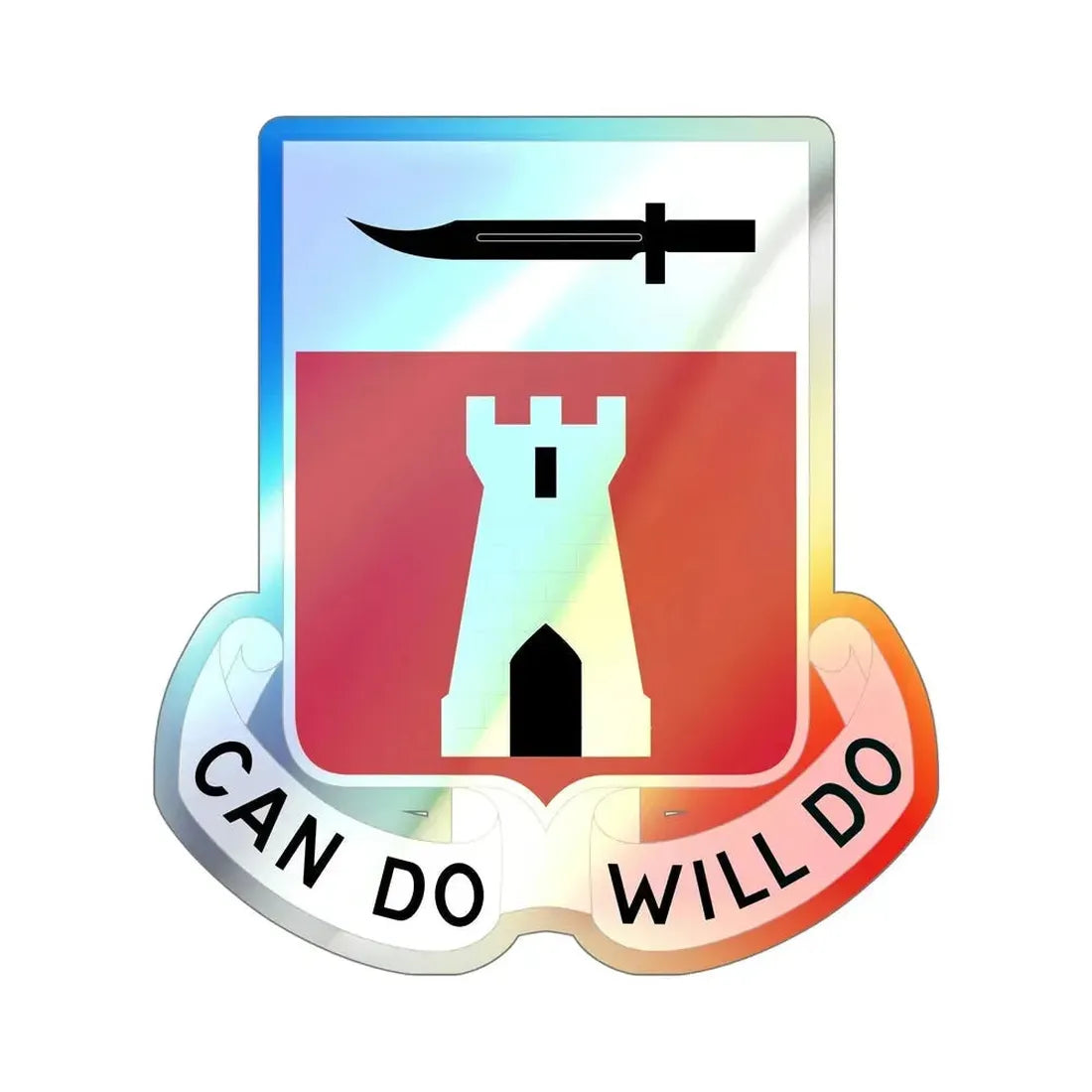 467 Engineer Battalion (U.S. Army) Holographic STICKER Die-Cut Vinyl Decal - The Sticker Space