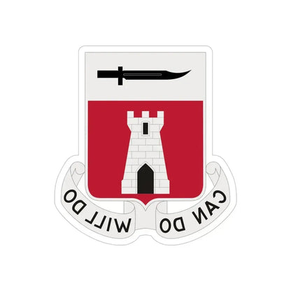 467 Engineer Battalion (U.S. Army) REVERSE PRINT Transparent Die-Cut STICKER 6 Inch Die-Cut Transparent - The Sticker Space