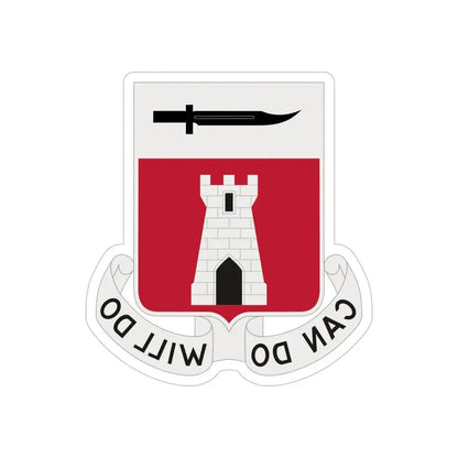 467 Engineer Battalion (U.S. Army) REVERSE PRINT Transparent Die-Cut STICKER - The Sticker Space