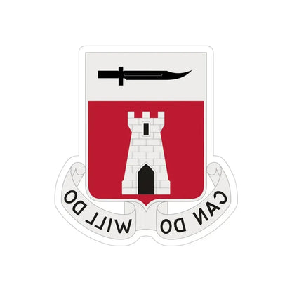 467 Engineer Battalion (U.S. Army) REVERSE PRINT Transparent Die-Cut STICKER - The Sticker Space