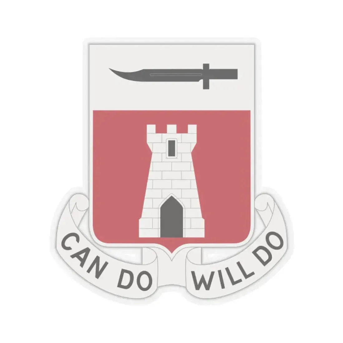 467 Engineer Battalion (U.S. Army) STICKER Vinyl Kiss-Cut Decal 2 Inch Transparent - The Sticker Space