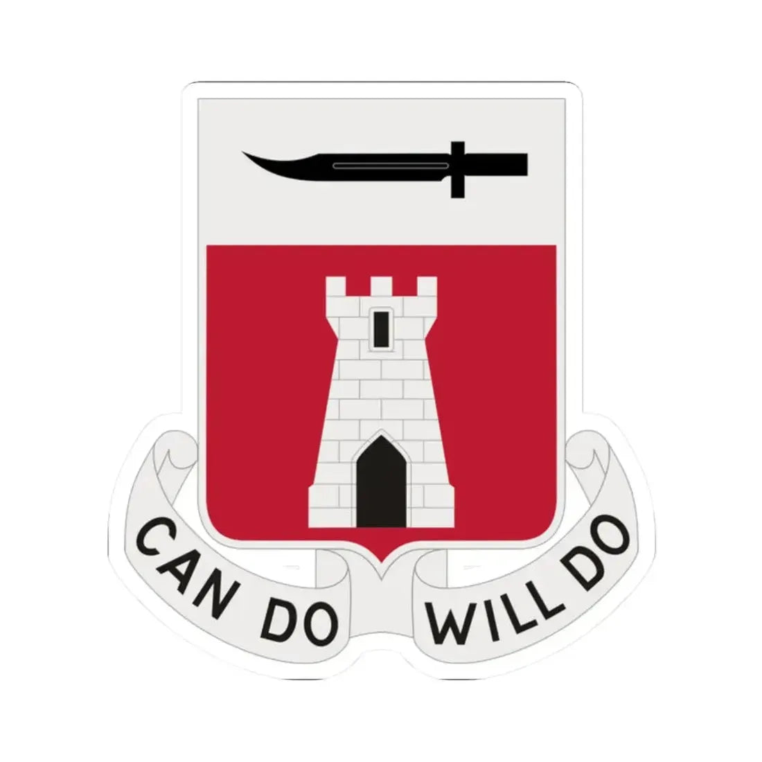 467 Engineer Battalion (U.S. Army) STICKER Vinyl Kiss-Cut Decal 2 Inch White - The Sticker Space