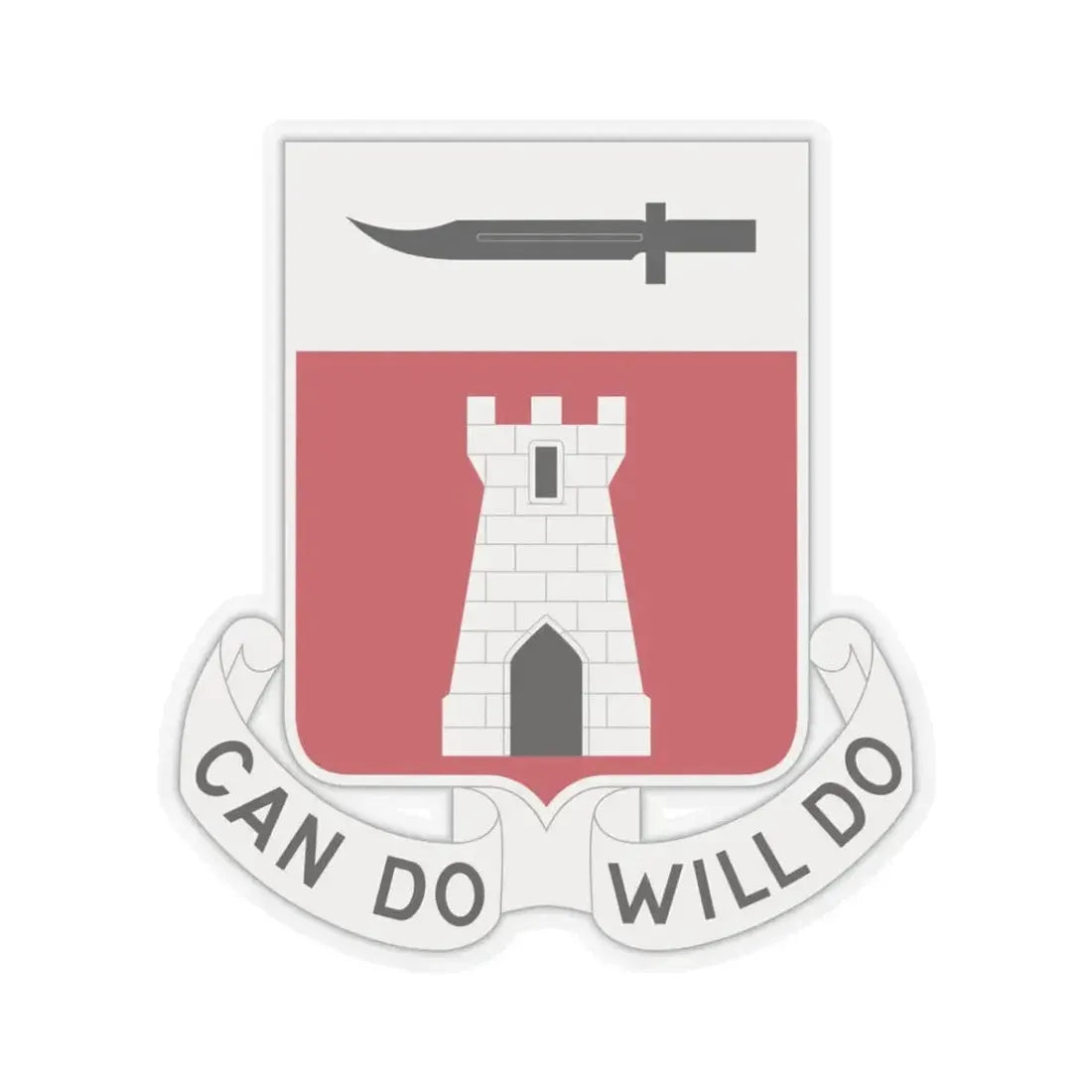 467 Engineer Battalion (U.S. Army) STICKER Vinyl Kiss-Cut Decal 3 Inch Transparent - The Sticker Space