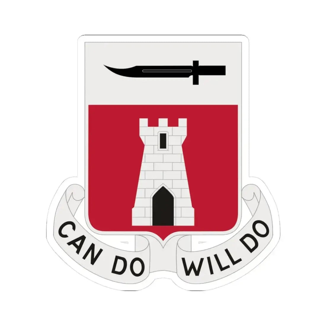 467 Engineer Battalion (U.S. Army) STICKER Vinyl Kiss-Cut Decal 3 Inch White - The Sticker Space