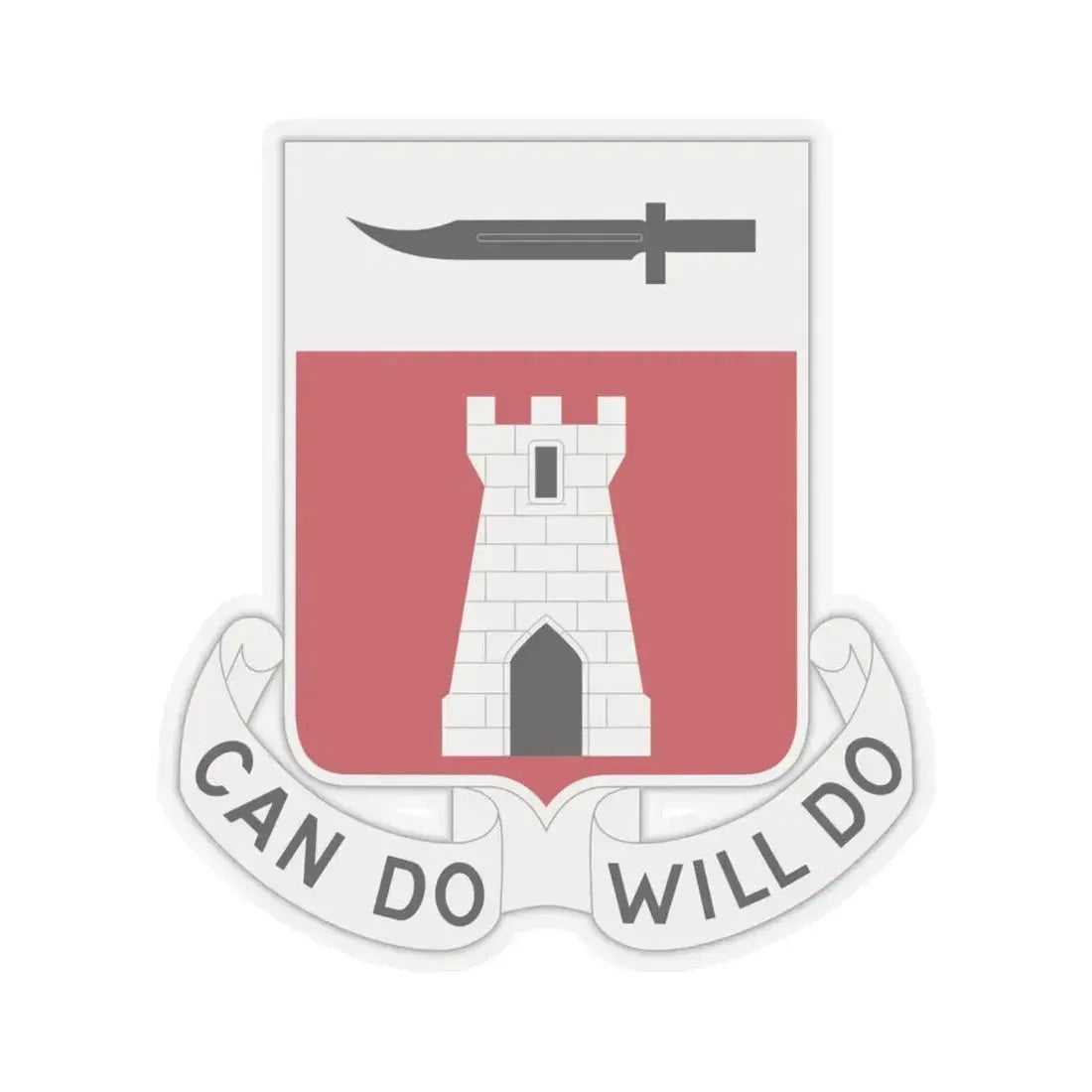 467 Engineer Battalion (U.S. Army) STICKER Vinyl Kiss-Cut Decal 4 Inch Transparent - The Sticker Space