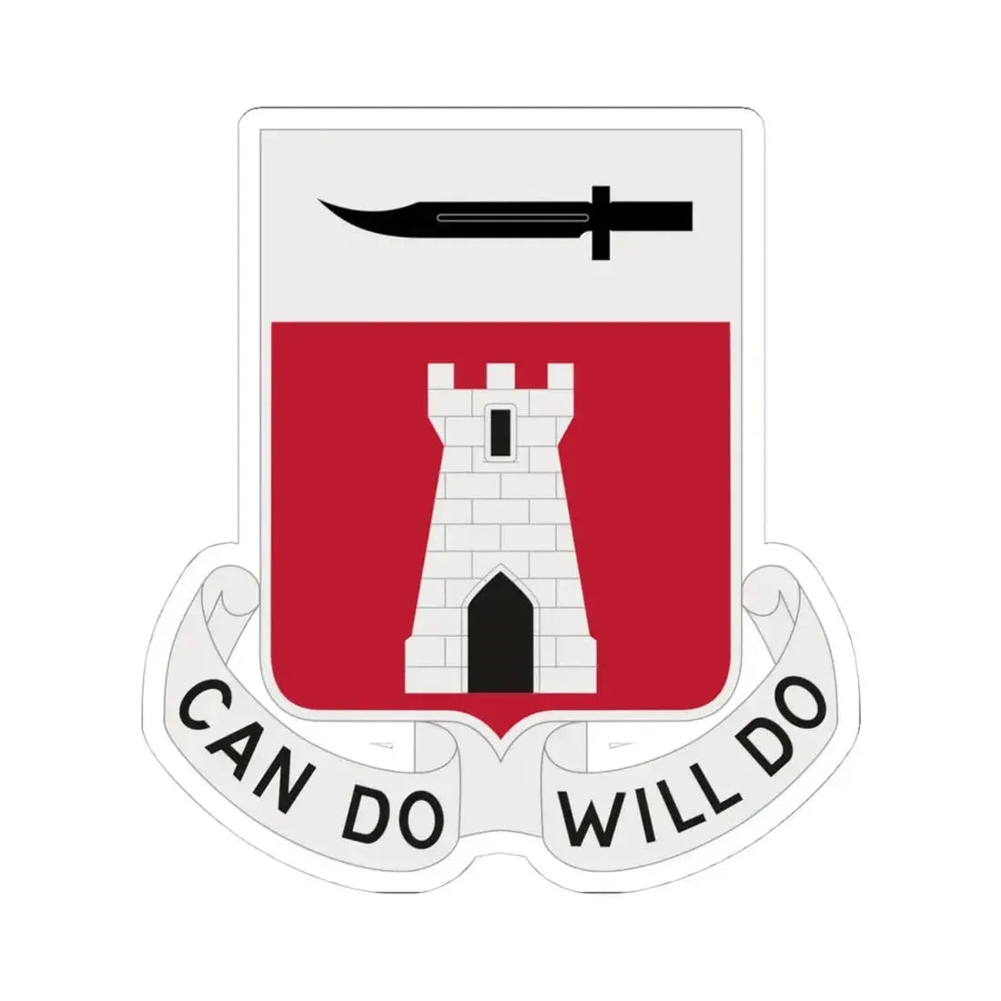 467 Engineer Battalion (U.S. Army) STICKER Vinyl Kiss-Cut Decal 4 Inch White - The Sticker Space