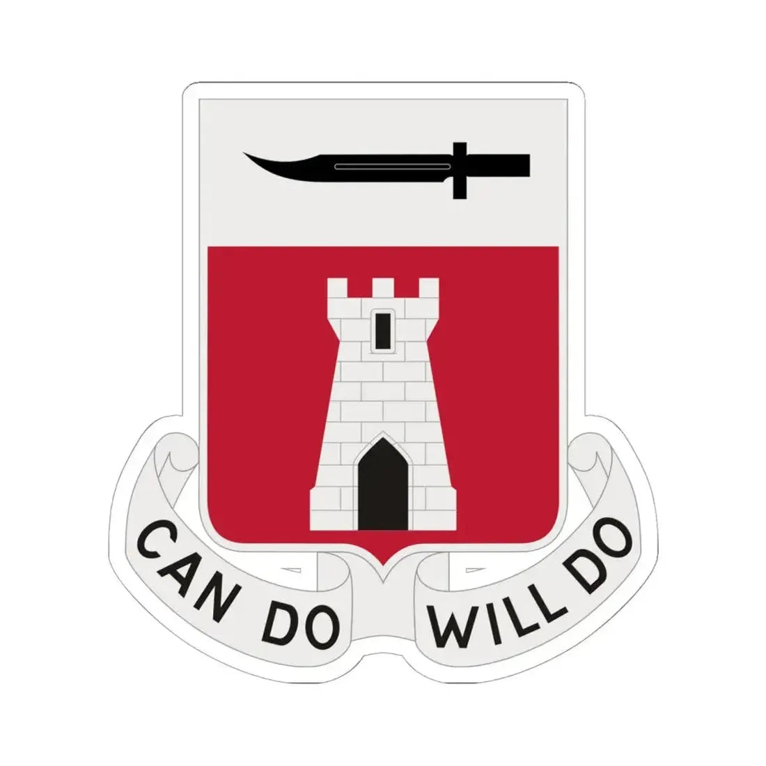 467 Engineer Battalion (U.S. Army) STICKER Vinyl Kiss-Cut Decal 6 Inch White - The Sticker Space