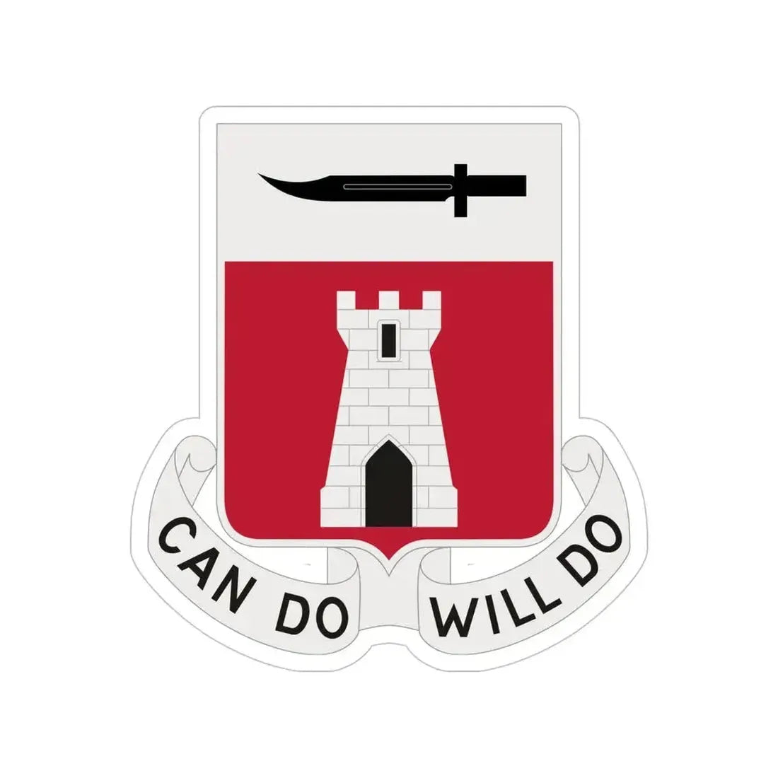 467 Engineer Battalion (U.S. Army) Transparent STICKER Die-Cut Vinyl Decal 5 Inch - The Sticker Space