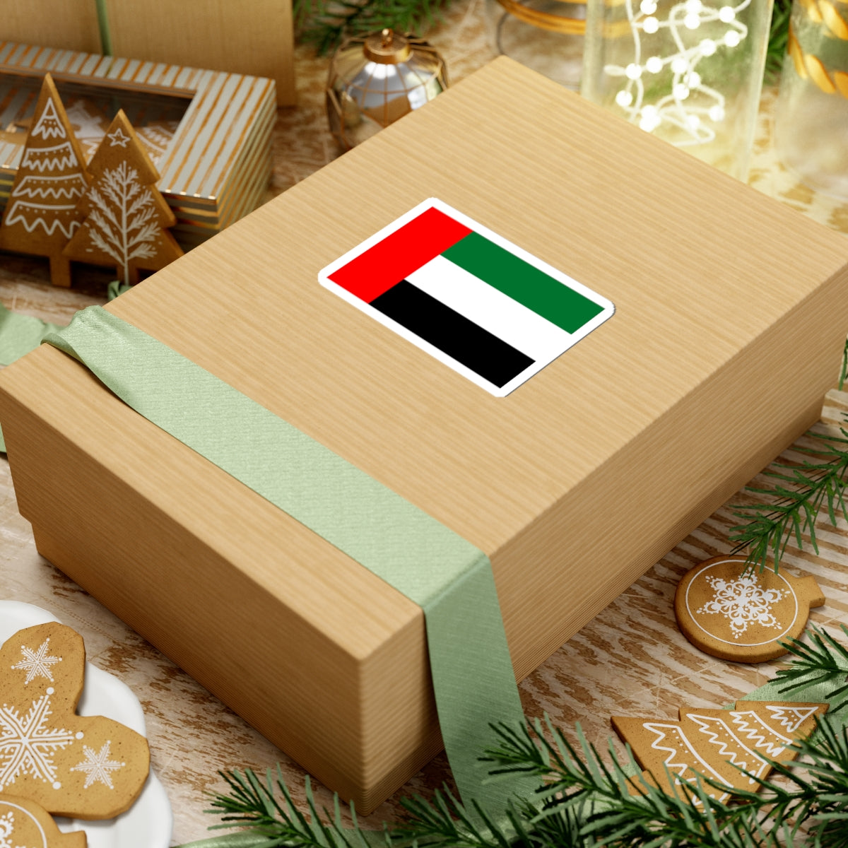 Flag of the United Arab Emirates 3-2 (United Arab Emirates) STICKER Vinyl Kiss-Cut Decal