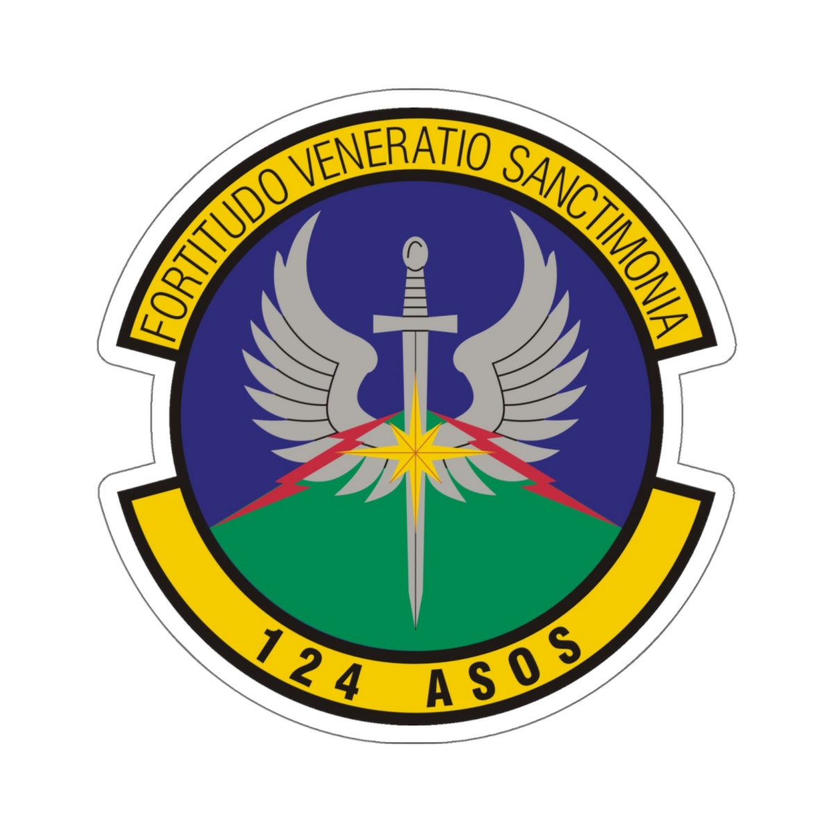 124th Air Support Operations Squadron (U.S. Air Force) STICKER Vinyl Kiss-Cut Decal-6 Inch-White-The Sticker Space