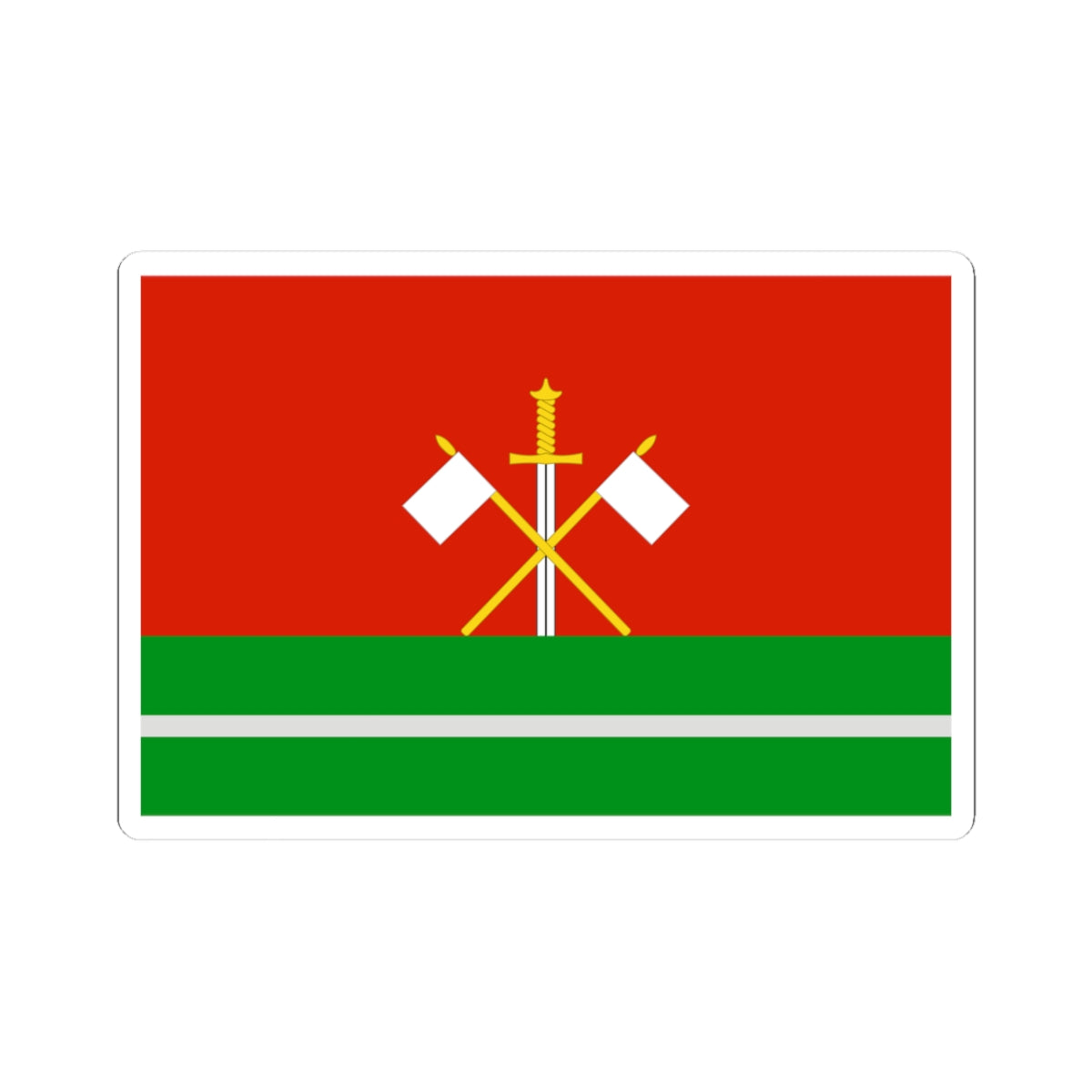 Flag of Monastyrschinsky rayon Smolensk oblast (Russia) STICKER Vinyl Kiss-Cut Decal