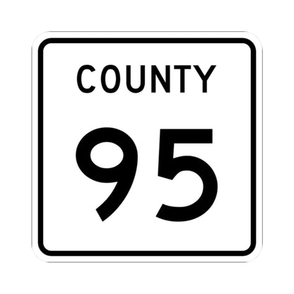 County 95 square (Minnesota) (Road Sign) STICKER Vinyl Kiss-Cut Decal