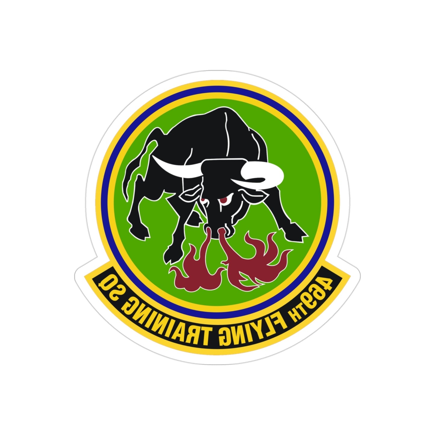 469 Flying Training Squadron AETC (U.S. Air Force) REVERSE PRINT Transparent STICKER-3" × 3"-The Sticker Space