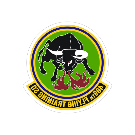 469 Flying Training Squadron AETC (U.S. Air Force) REVERSE PRINT Transparent STICKER-6" × 6"-The Sticker Space