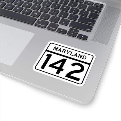 MD Route 142 (Maryland) (Road Sign) STICKER Vinyl Kiss-Cut Decal