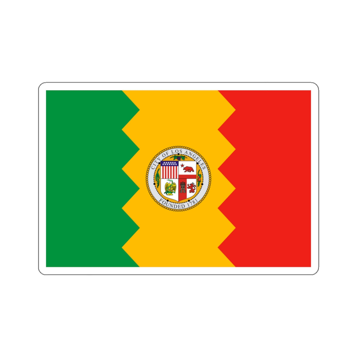 Flag of Los Angeles, California - STICKER Vinyl Kiss-Cut Decal