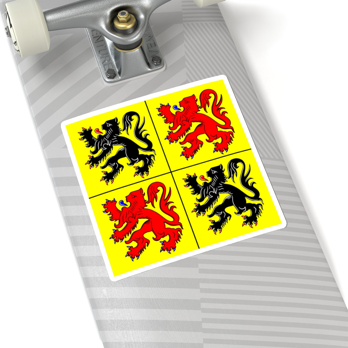 Flag of Hainaut Belgium - STICKER Vinyl Kiss-Cut Decal