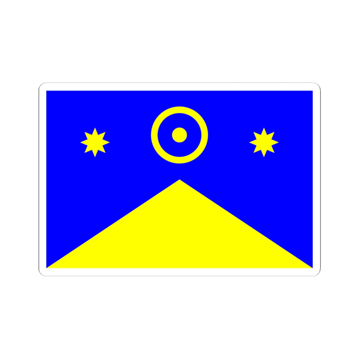 Flag of Novoukrainka raion (Ukraine) STICKER Vinyl Kiss-Cut Decal