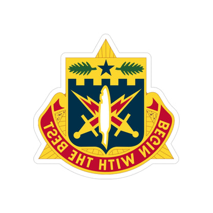 46th Adjutant General Battalion (U.S. Army) REVERSE PRINT Transparent STICKER-3" × 3"-The Sticker Space