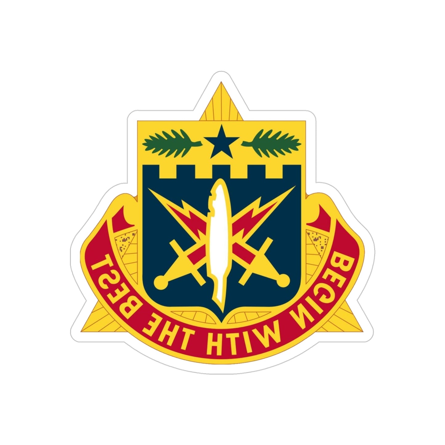 46th Adjutant General Battalion (U.S. Army) REVERSE PRINT Transparent STICKER-4 Inch-The Sticker Space