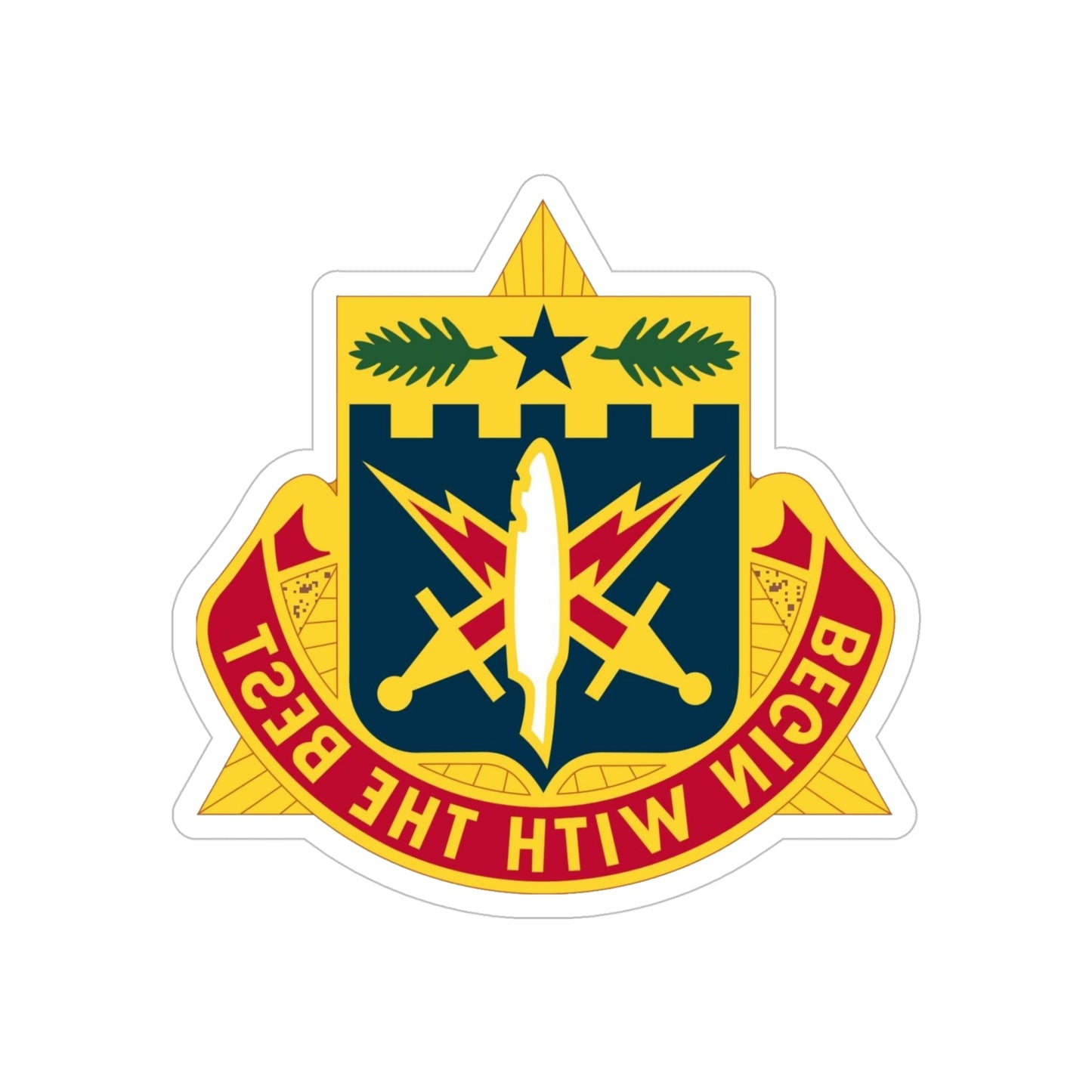 46th Adjutant General Battalion (U.S. Army) REVERSE PRINT Transparent STICKER-5 Inch-The Sticker Space