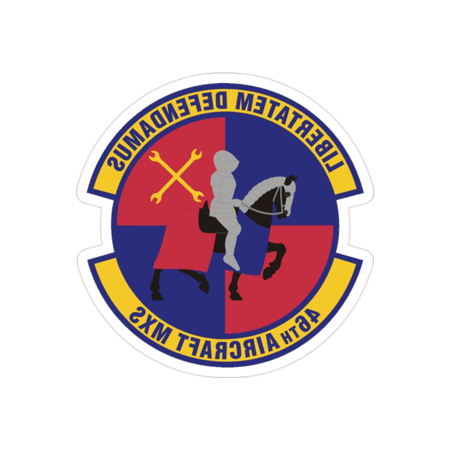 46th Aircraft Maintenance Squadron (U.S. Air Force) REVERSE PRINT Transparent STICKER-2" × 2"-The Sticker Space