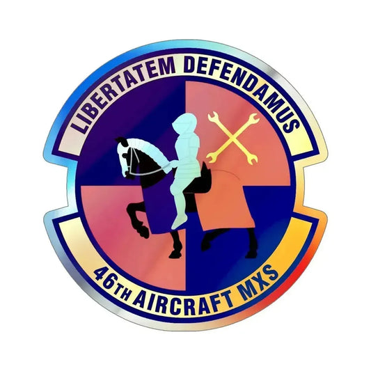 46th Aircraft Maintenance Squadron (U.S. Air Force) Holographic STICKER Die-Cut Vinyl Decal 6 Inch Holographic - The Sticker Space