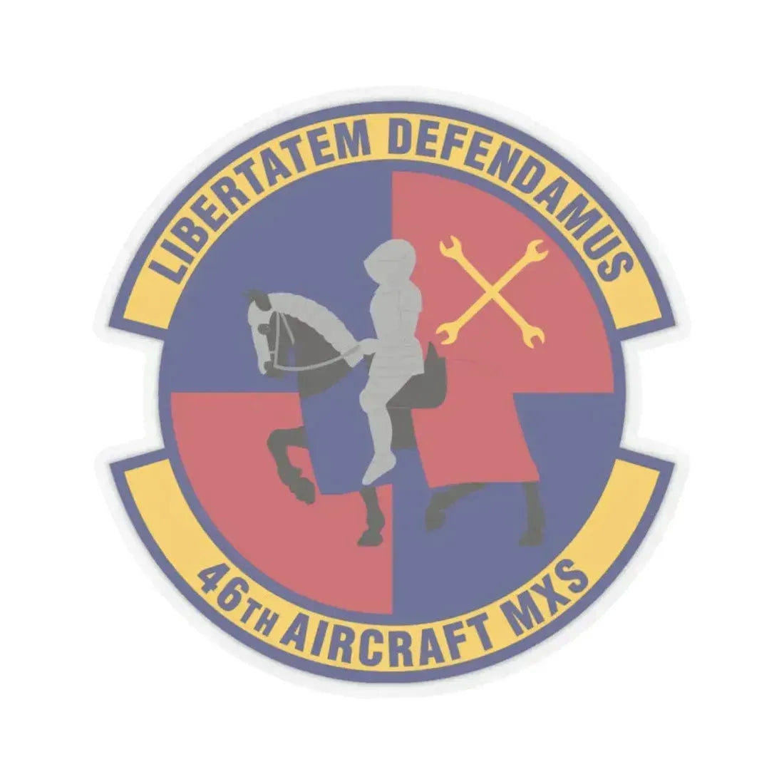 46th Aircraft Maintenance Squadron (U.S. Air Force) STICKER Vinyl Kiss-Cut Decal 4 Inch Transparent - The Sticker Space