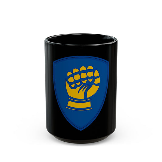 46th Infantry Division CSIB (U.S. Army) Black Coffee Mug-15oz-The Sticker Space