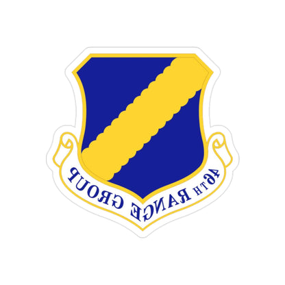 46th Range Group (U.S. Air Force) REVERSE PRINT Transparent STICKER-2" × 2"-The Sticker Space