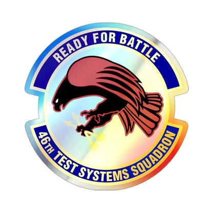46th Test Systems Squadron (U.S. Air Force) Holographic STICKER Die-Cut Vinyl Decal 2 Inch Holographic - The Sticker Space