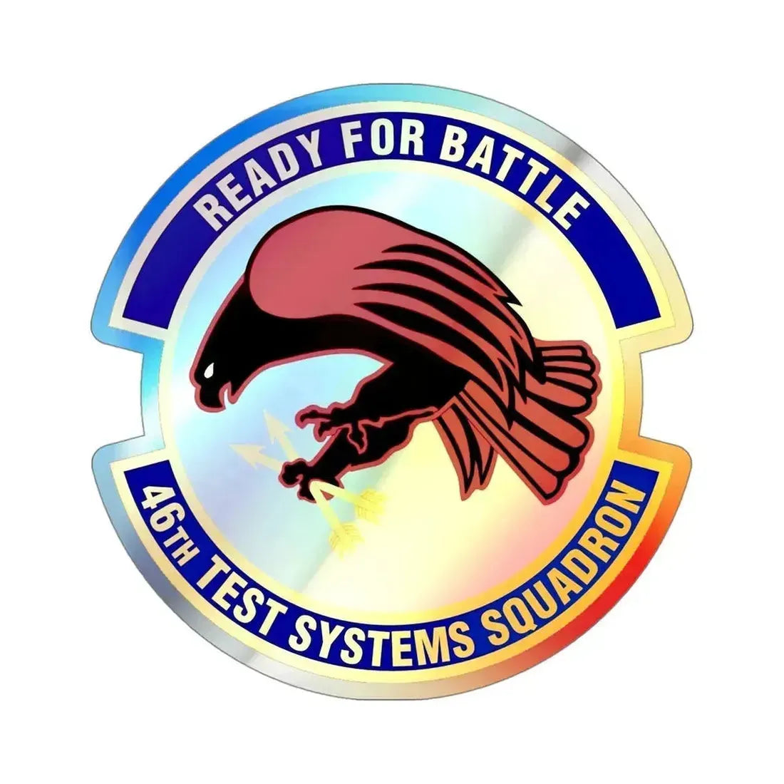 46th Test Systems Squadron (U.S. Air Force) Holographic STICKER Die-Cut Vinyl Decal 4 Inch Holographic - The Sticker Space
