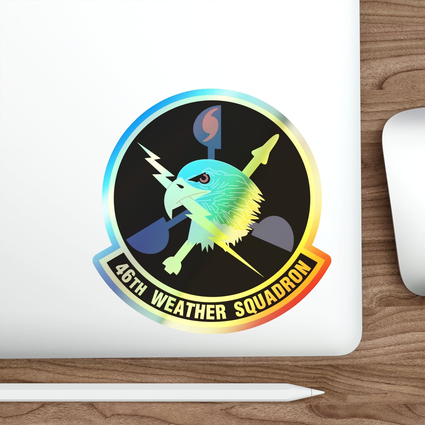 46th Weather Squadron (U.S. Air Force) Holographic STICKER Die-Cut Vinyl Decal-The Sticker Space