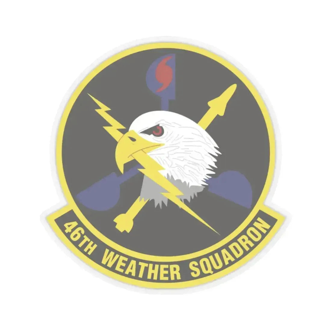 46th Weather Squadron (U.S. Air Force) STICKER Vinyl Kiss-Cut Decal 2 Inch Transparent - The Sticker Space