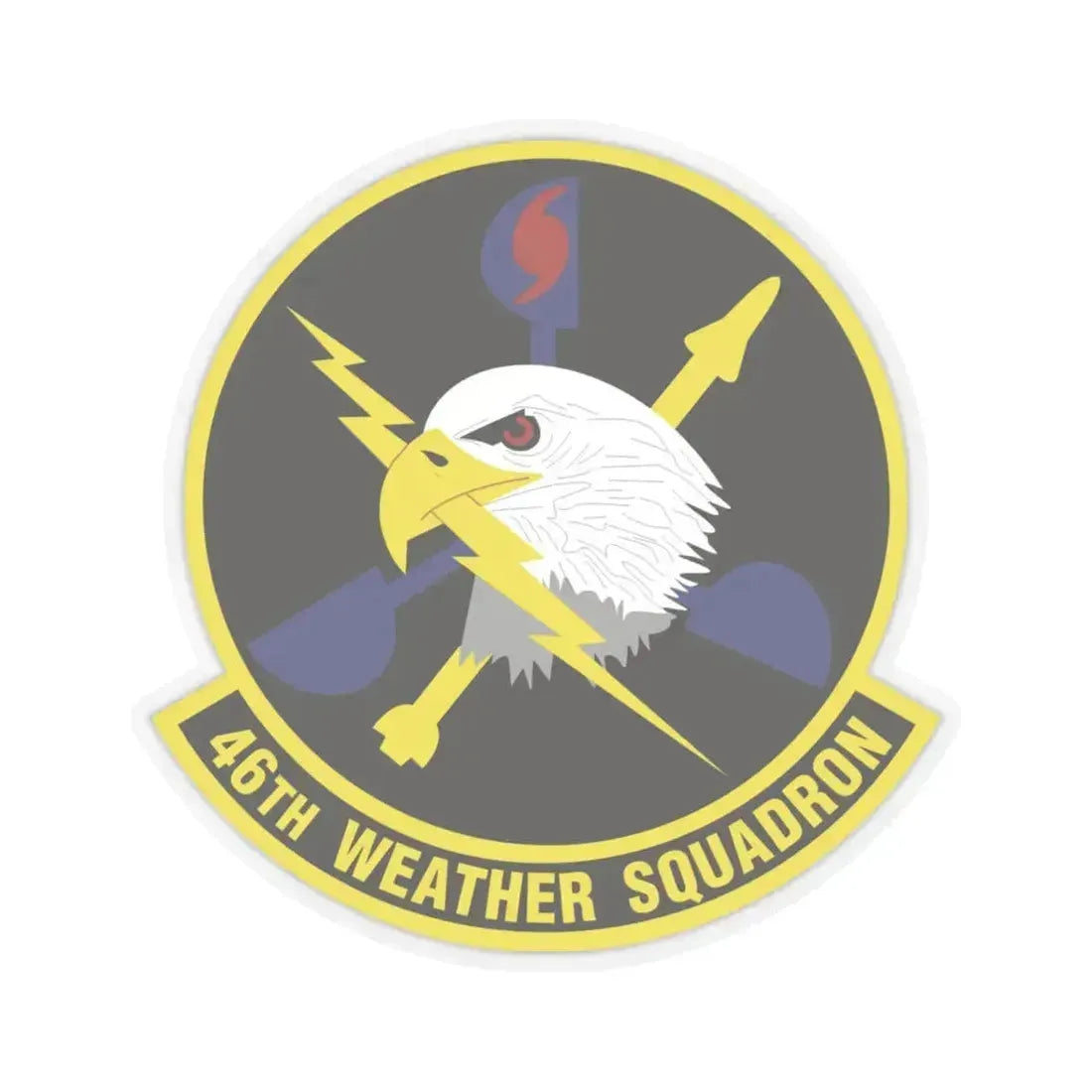 46th Weather Squadron (U.S. Air Force) STICKER Vinyl Kiss-Cut Decal 6 Inch Transparent - The Sticker Space