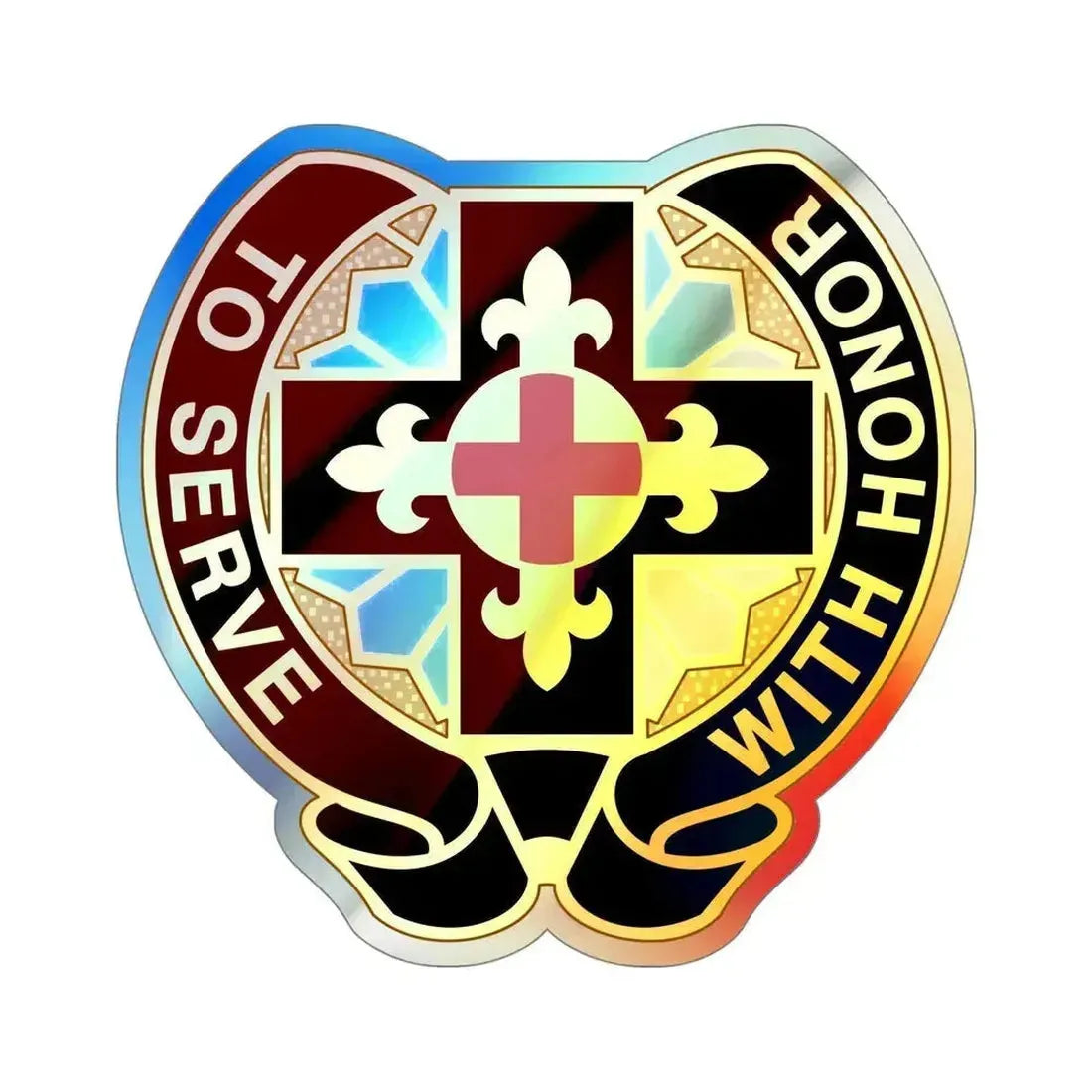 47 Field Hospital (U.S. Army) Holographic STICKER Die-Cut Vinyl Decal 5 Inch Holographic - The Sticker Space