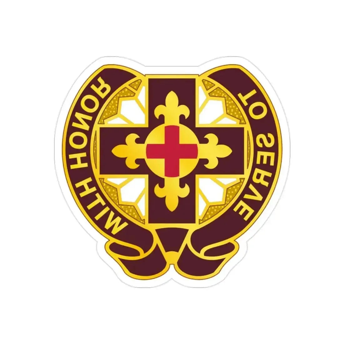 47 Field Hospital (U.S. Army) REVERSE PRINT Transparent Die-Cut STICKER 2 Inch Die-Cut Transparent - The Sticker Space