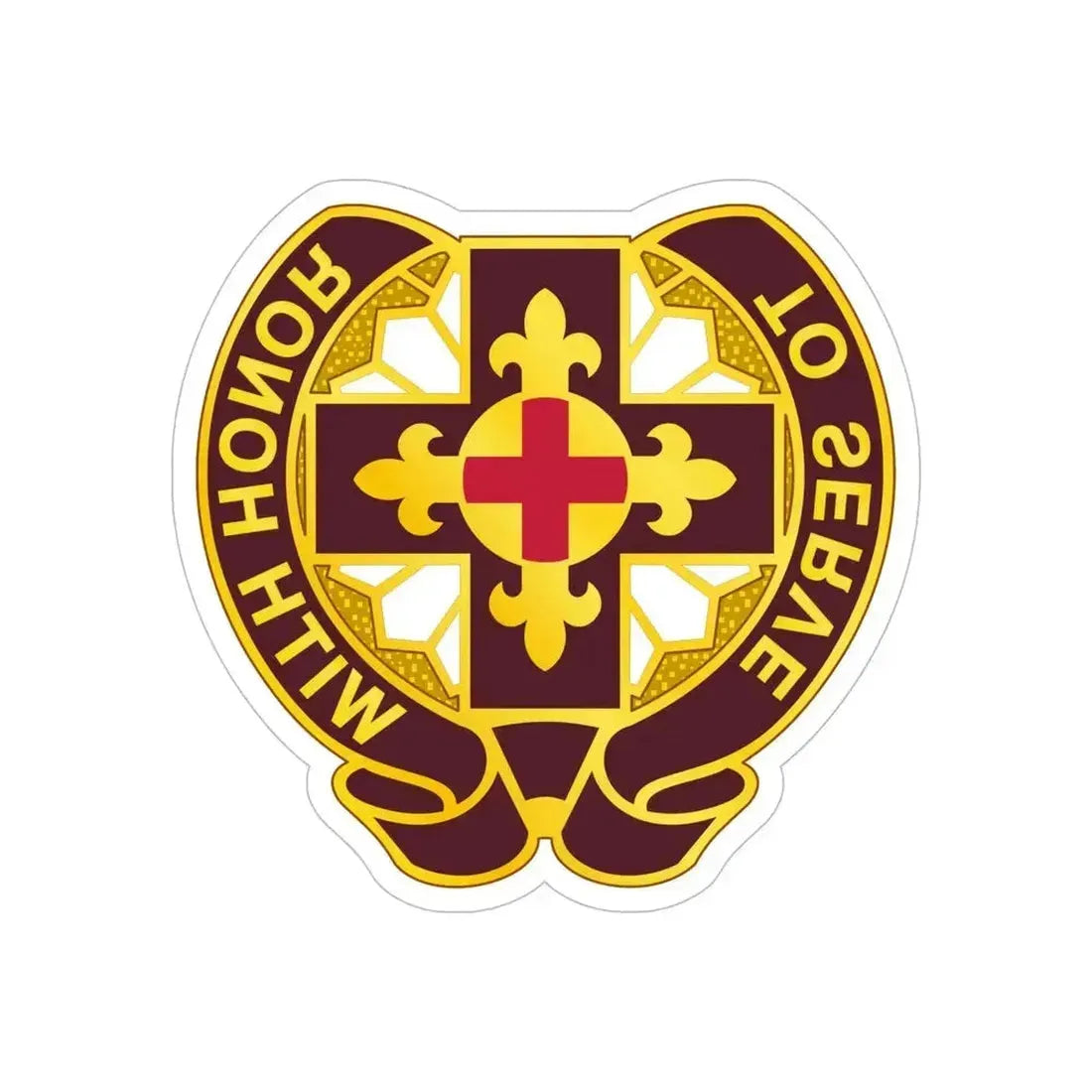 47 Field Hospital (U.S. Army) REVERSE PRINT Transparent Die-Cut STICKER 6 Inch Die-Cut Transparent - The Sticker Space
